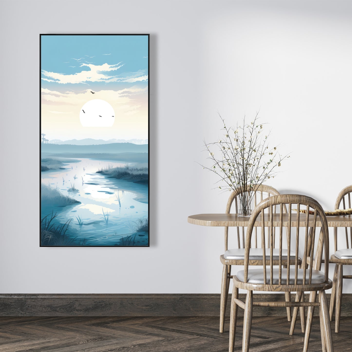 The Marsh - Beige Framed Canvas for Elegant Home Decor