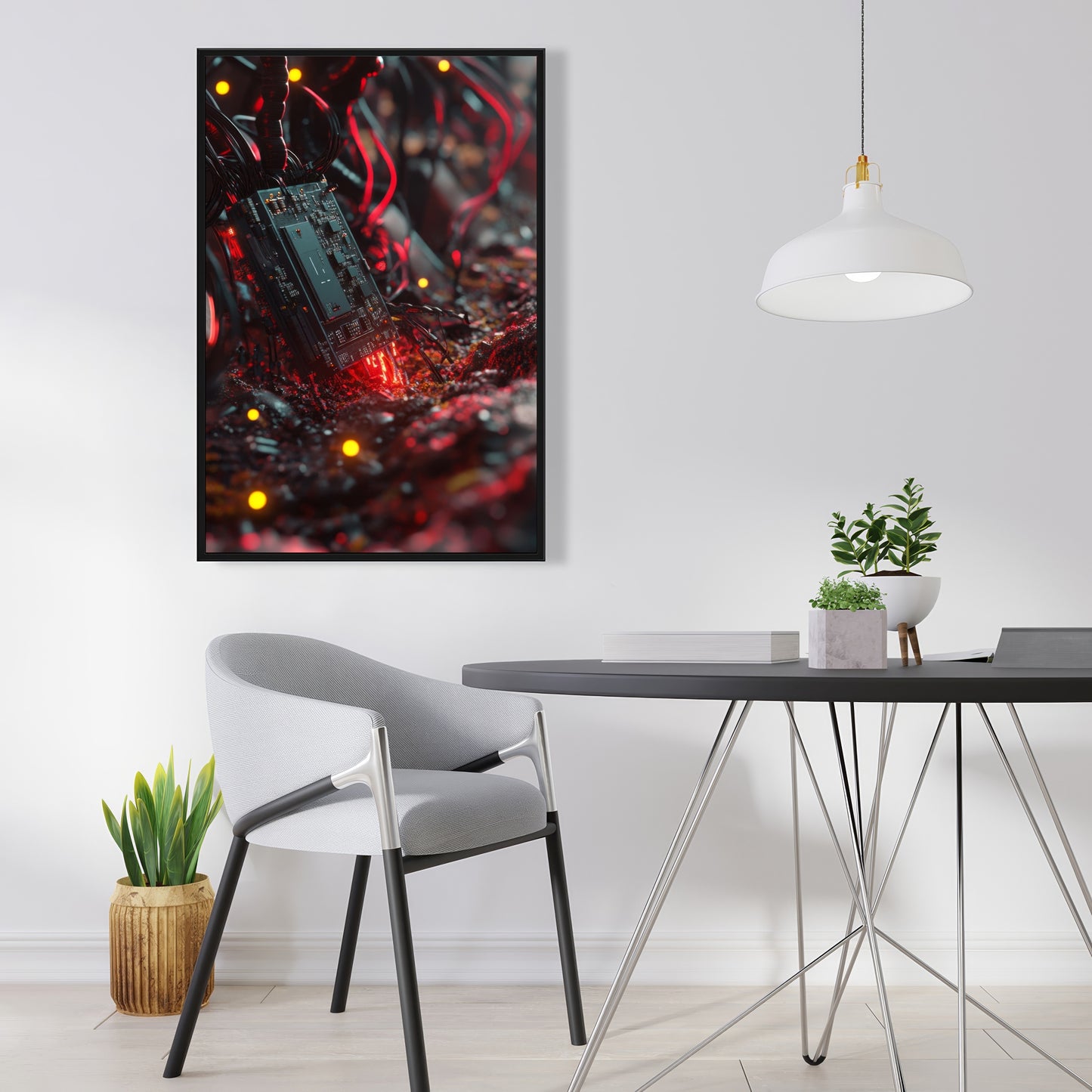 Beep boop - 24"x24" Framed canvas