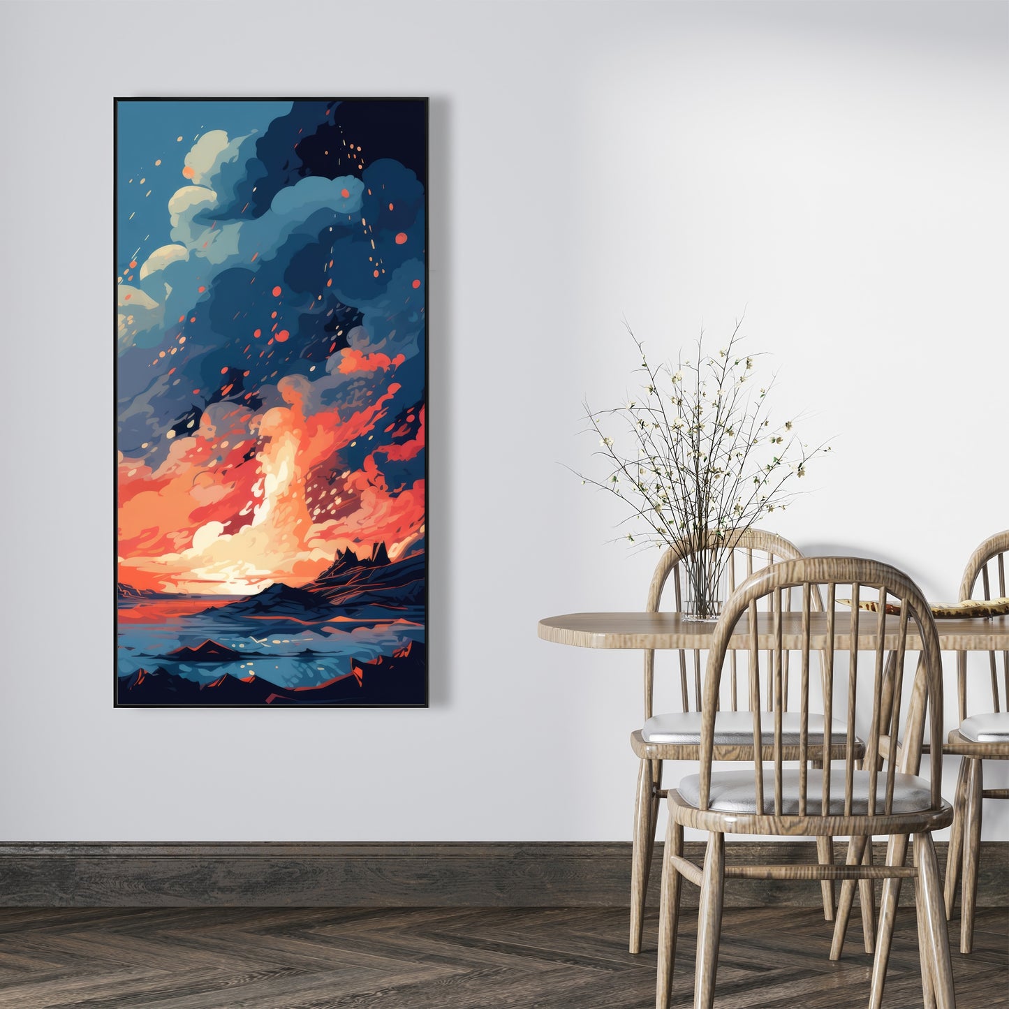 Magma does not wait - 36"x36" Framed canvas