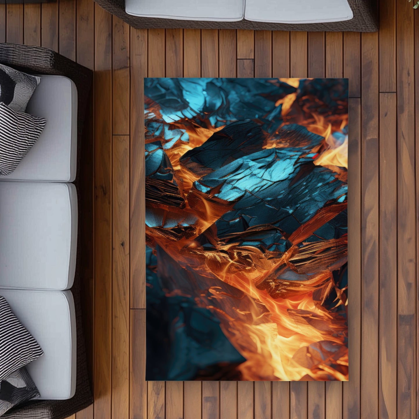 Cursed Visions Blue Outdoor Area Rug | Home Decor Must-Have