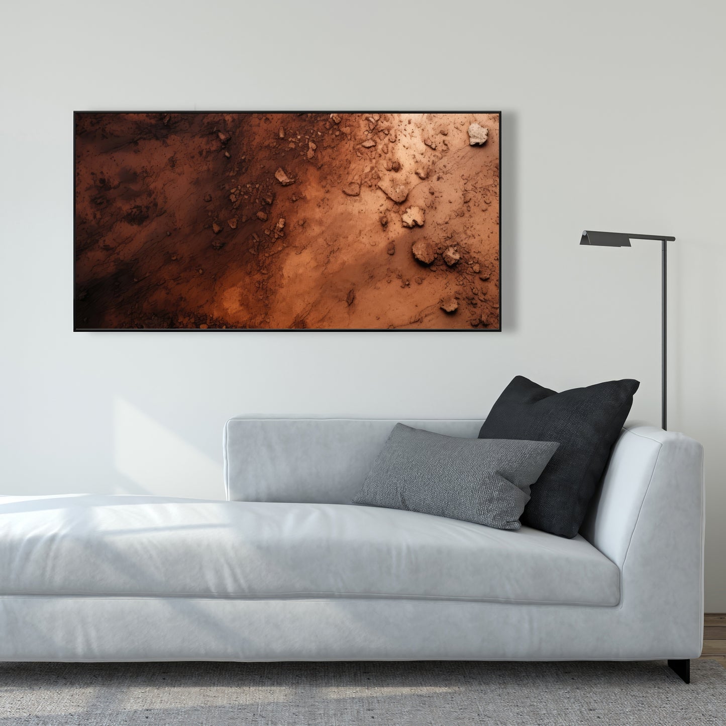 Digging - 36"x36" Framed canvas