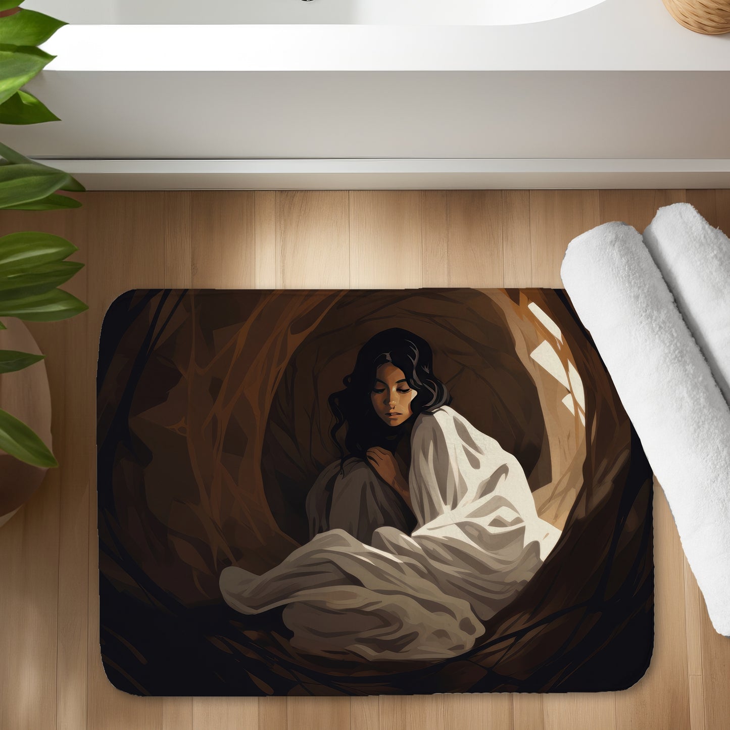 Warm embrace - 17"x24" Bath mat