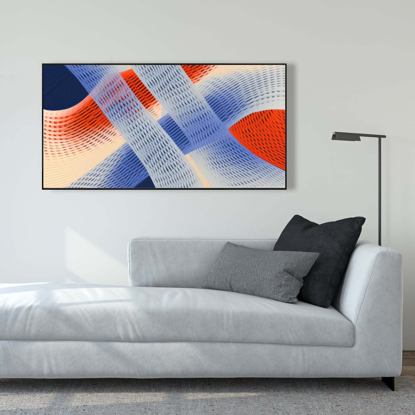Abstract threading - Framed Canvas - Print on demand