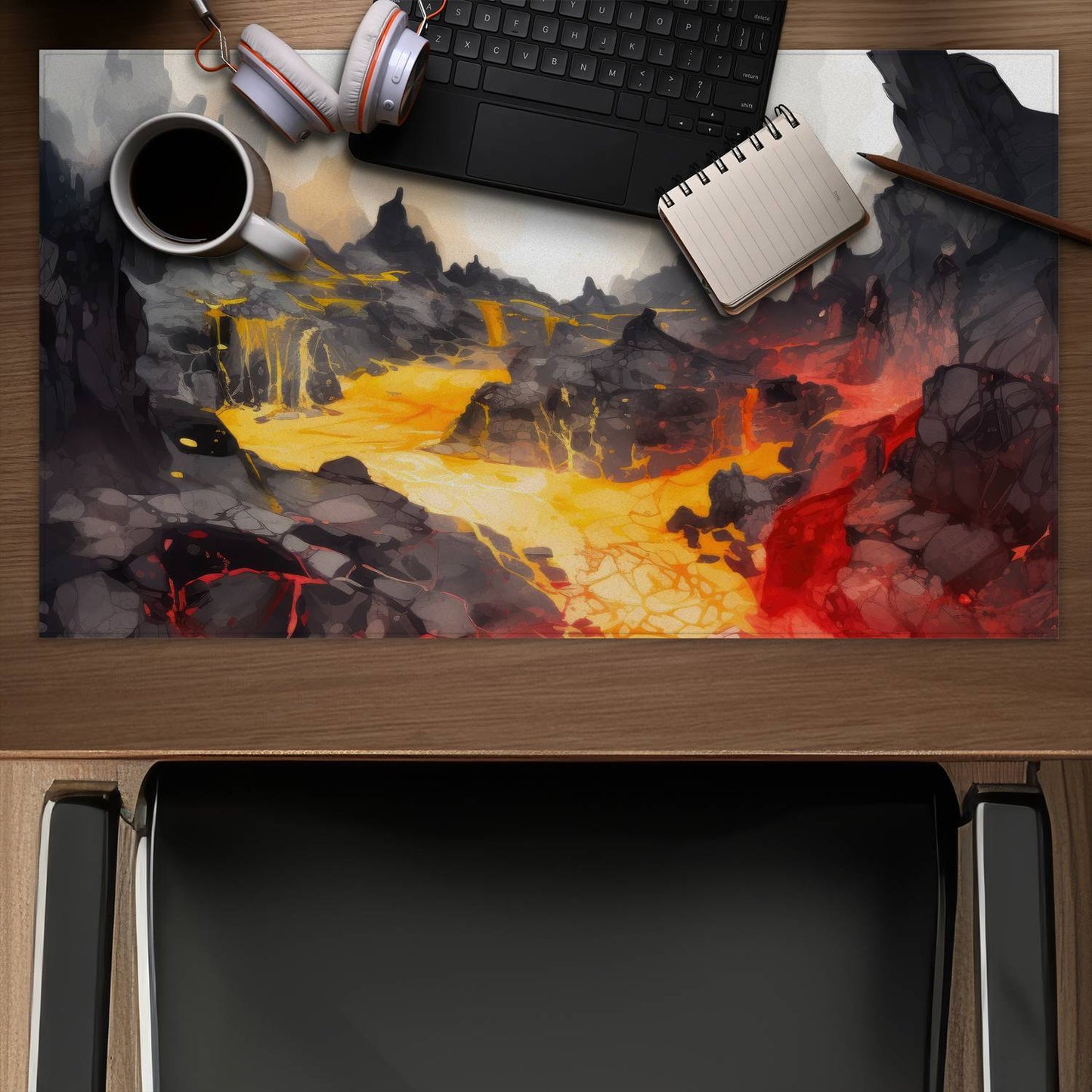 Hot and flowing - Desk Mat