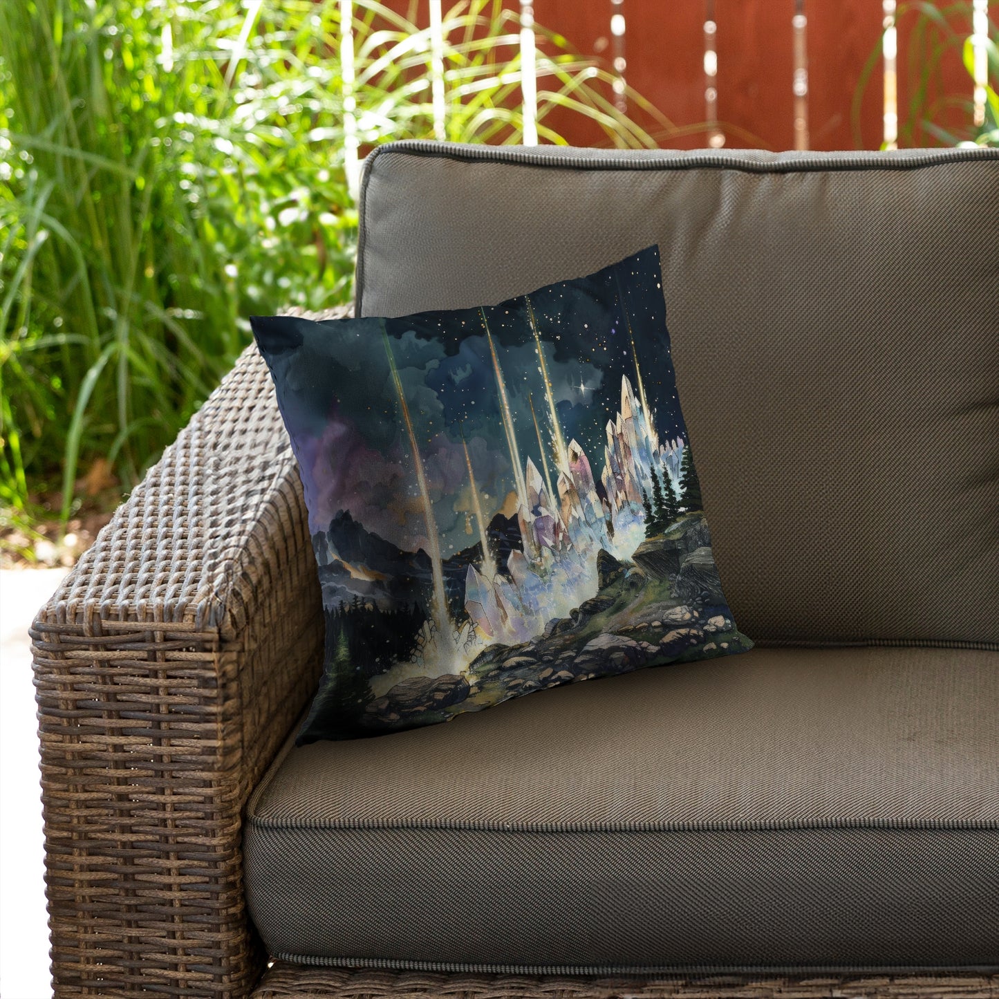 Magical beams White Poly Twill Throw Pillow Insert | Home Decor