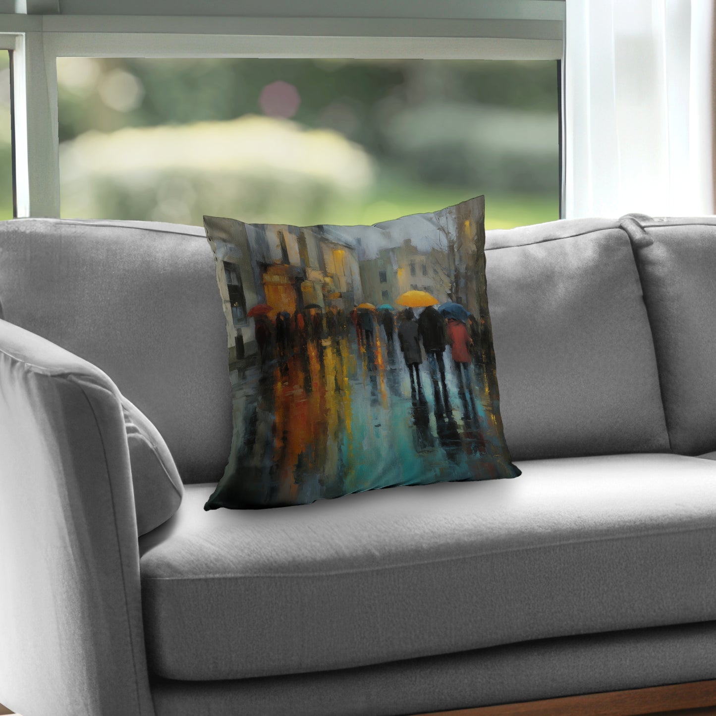 Rainy day - Throw Pillow