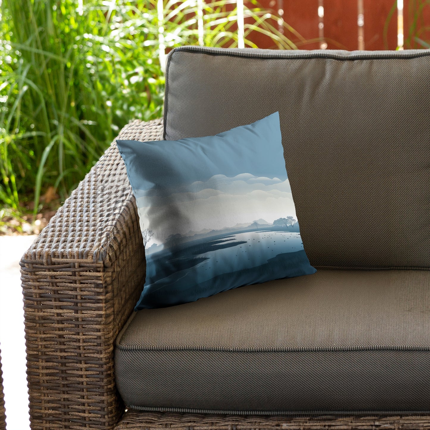 Minimalist Swamp Gray Poly Twill Throw Pillow Insert | Home Decor