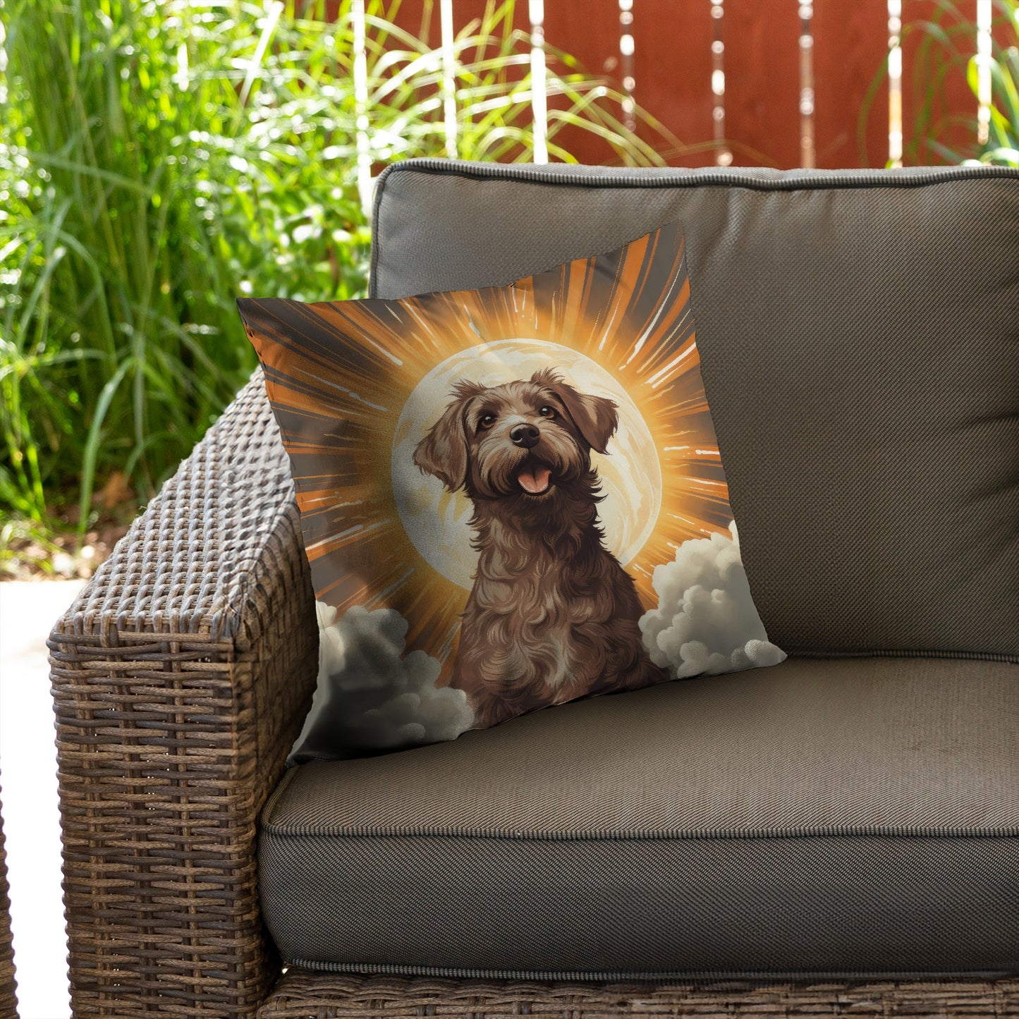 Pupper Orange Poly Twill Throw Pillow Insert for Home Decor