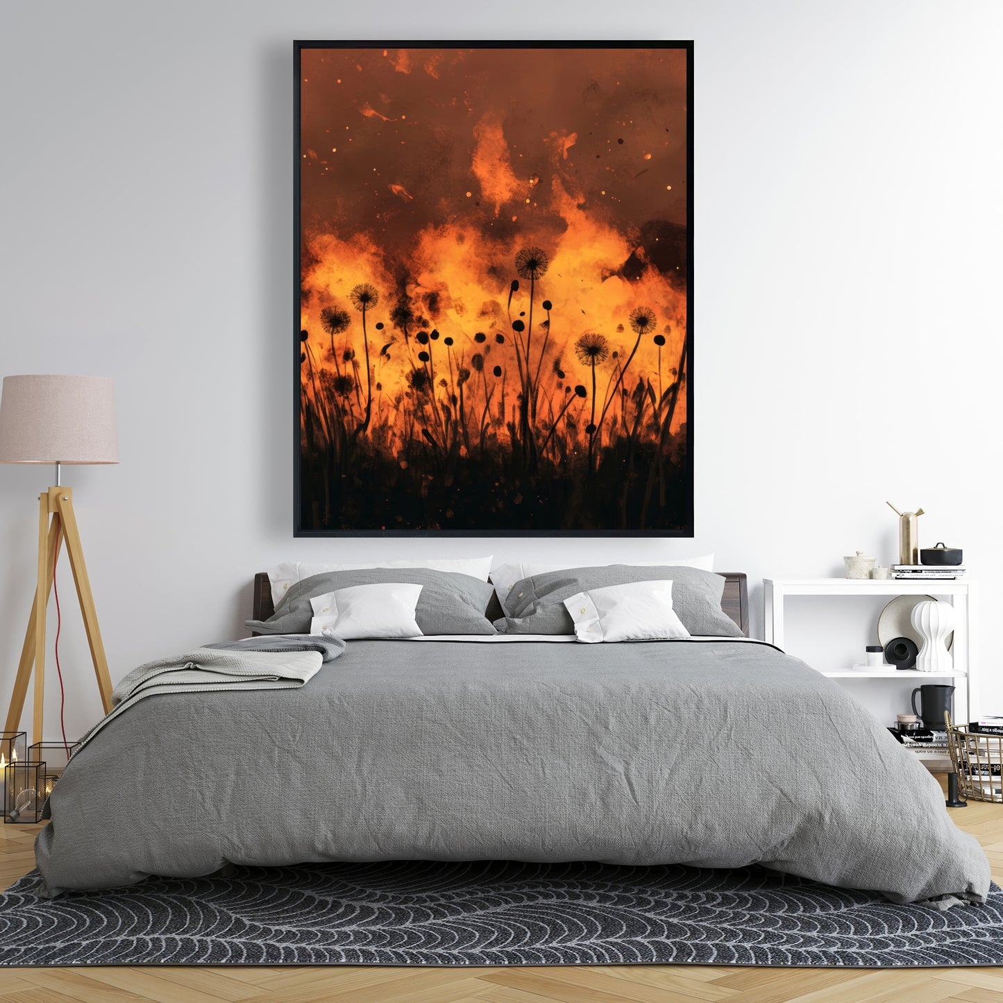 Ablaze - Black Framed Canvas Art for Elegant Home Decor