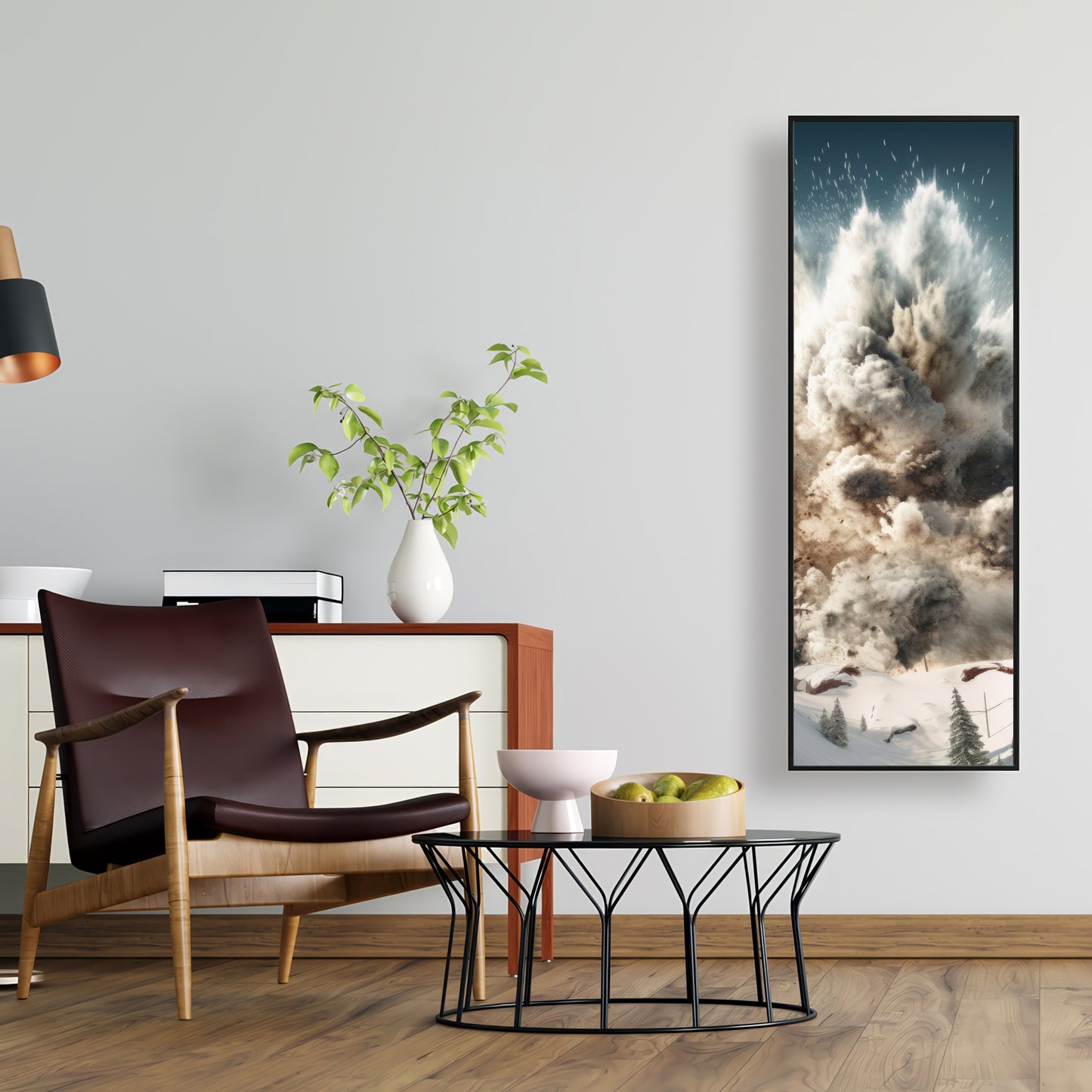 Ruined Excursion - Green Framed Canvas for Home Decor