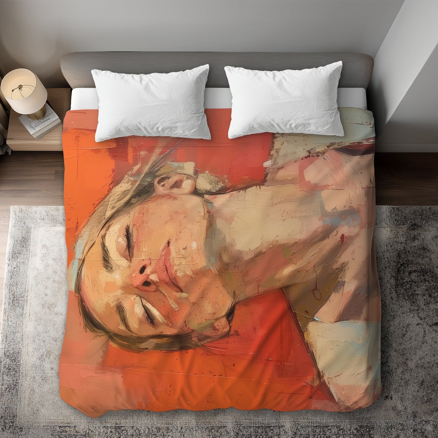 Relief Red Duvet Cover | Stylish Home Decor for Cozy Spaces