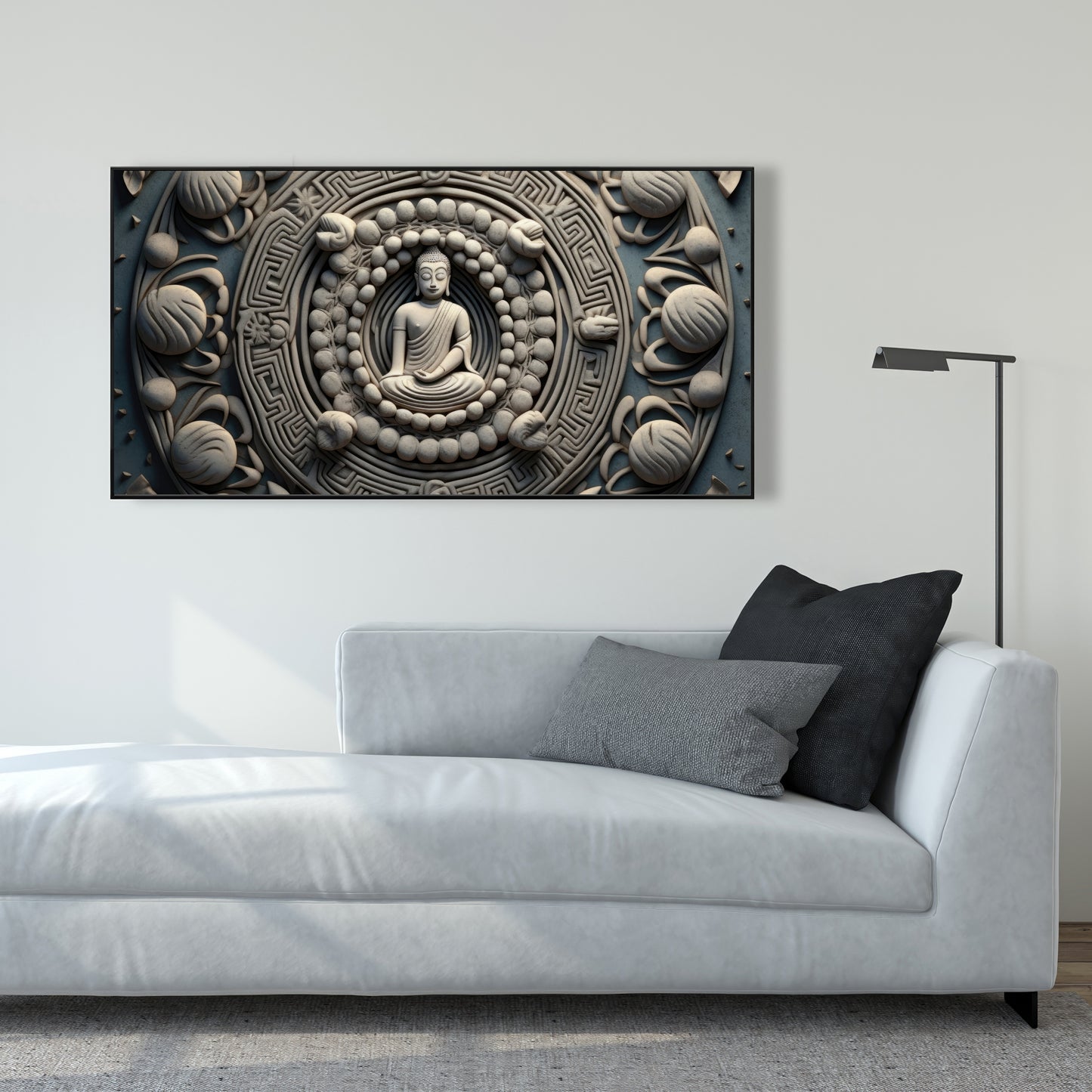 Spiritual peace - 36"x36" Framed canvas
