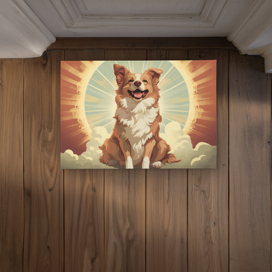 Paillasson d'intérieur et d'extérieur marron « Tapis et sourires » | Décoration d'intérieur