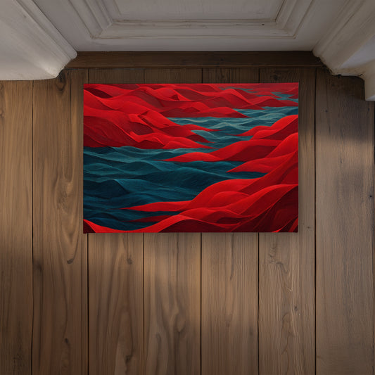 Red Sea Indoor Outdoor Door Mat - Stylish Home Decor Accent