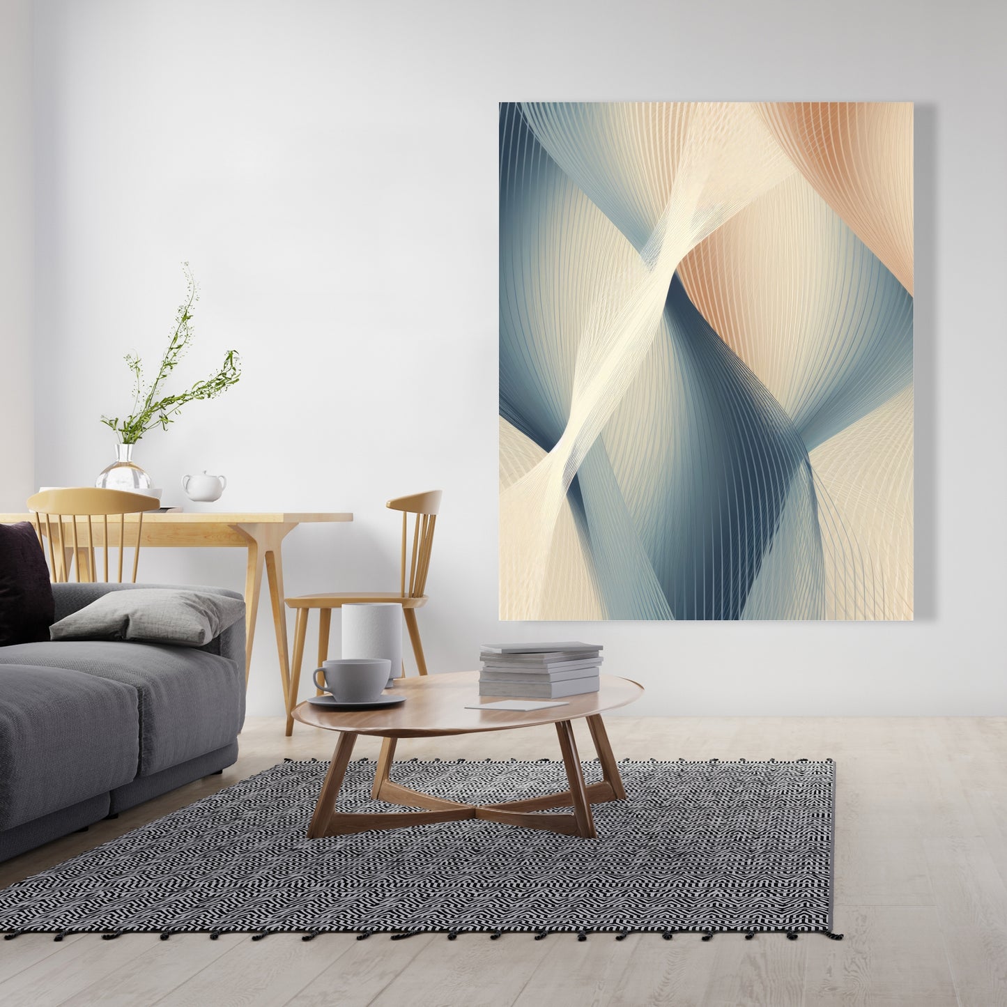Heavenly threads - White Canvas for Elegant Home Decor