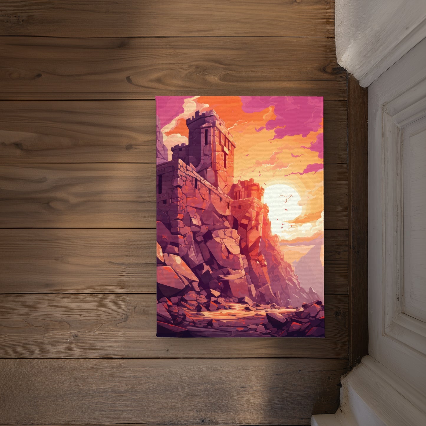 The Setting Rampart - Purple Indoor Outdoor Door Mat for Home Decor