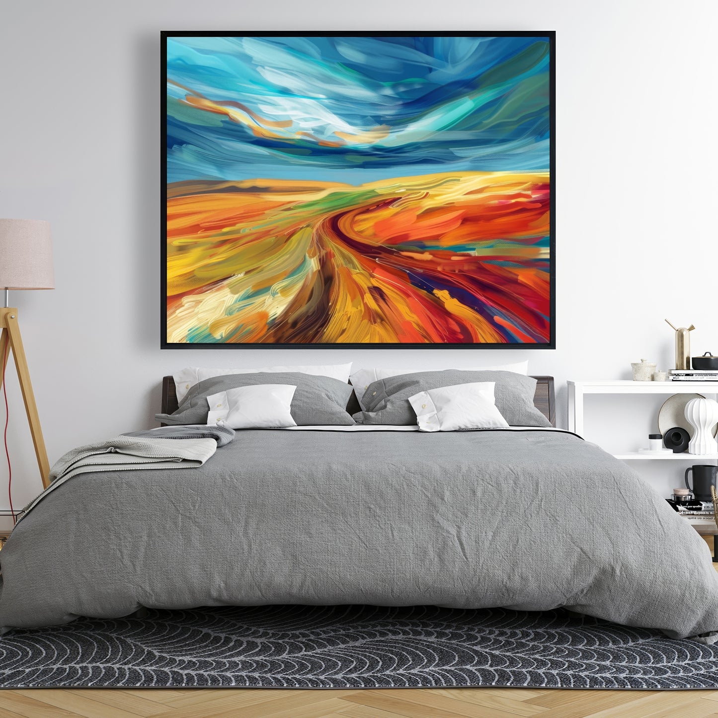 Land flow - 36"x36" Framed canvas