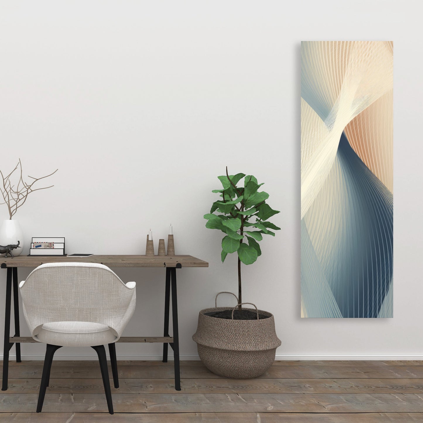 Heavenly threads - White Canvas for Elegant Home Decor