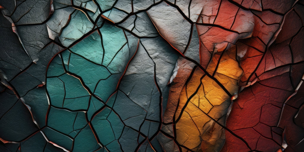 Vivid cracks - Desk mat - Print on demand