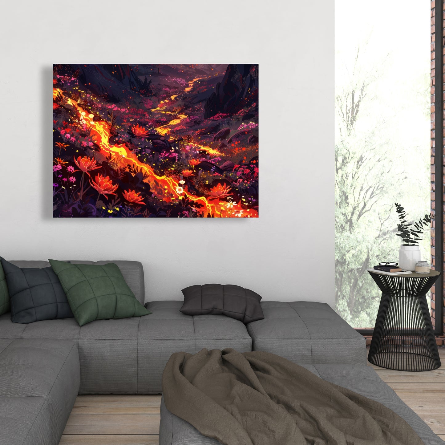 Bloom and Eruption - Yellow Canvas Home Decor Artwork