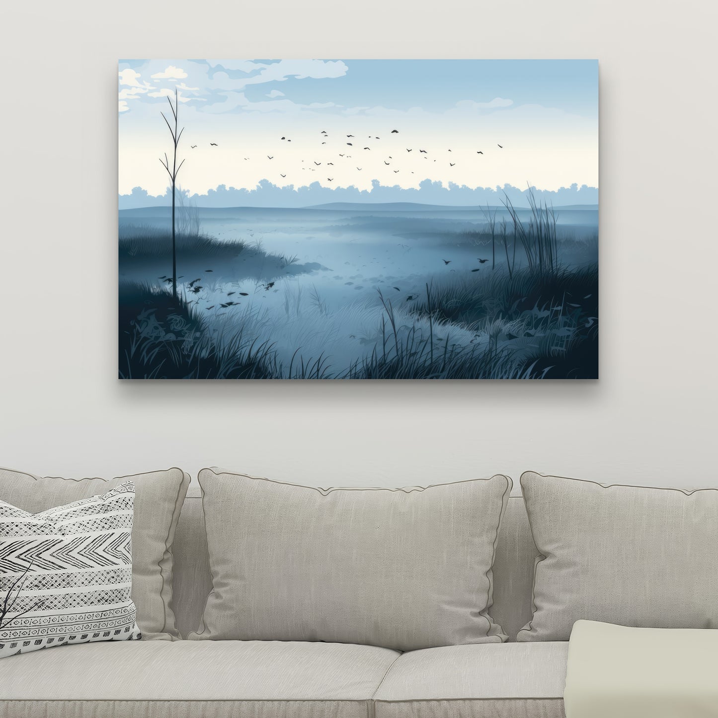 Evening marsh - 32"x32" Canvas
