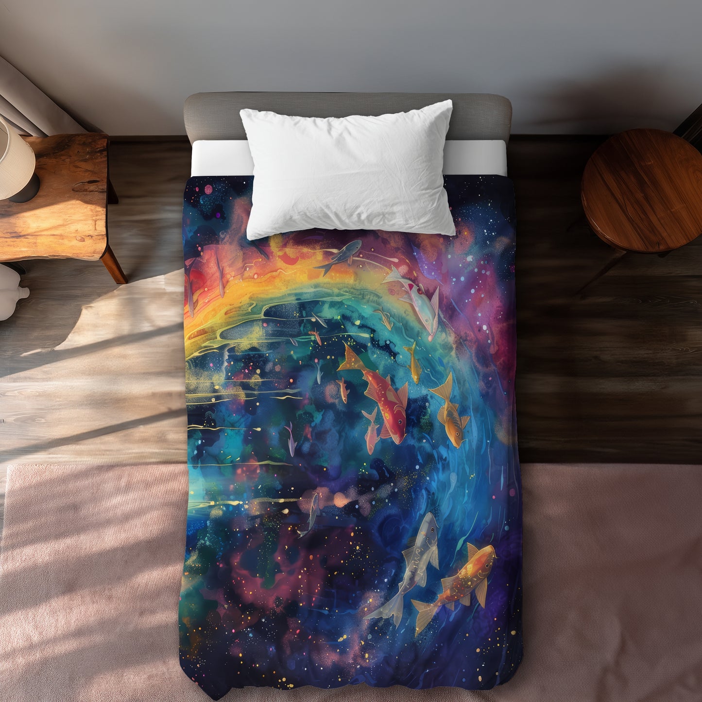 Milky wave - 88"x88" Duvet Cover
