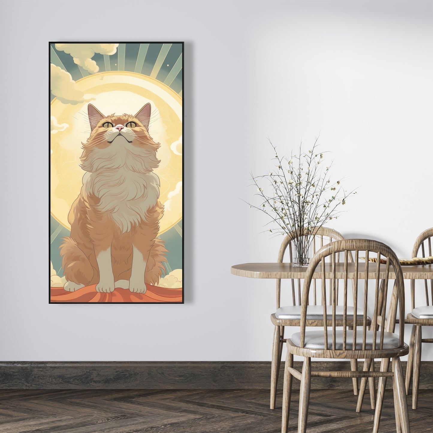 Moewing above - 36"x36" Framed canvas
