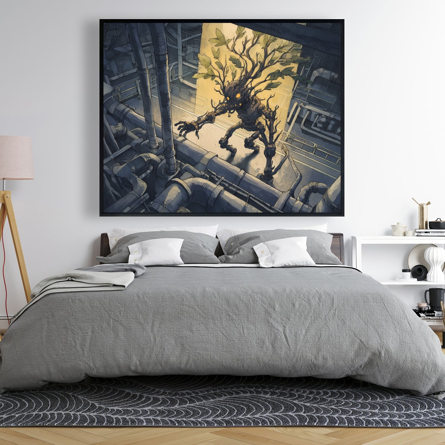 Regaining - Yellow Framed Canvas Art for Home Decor