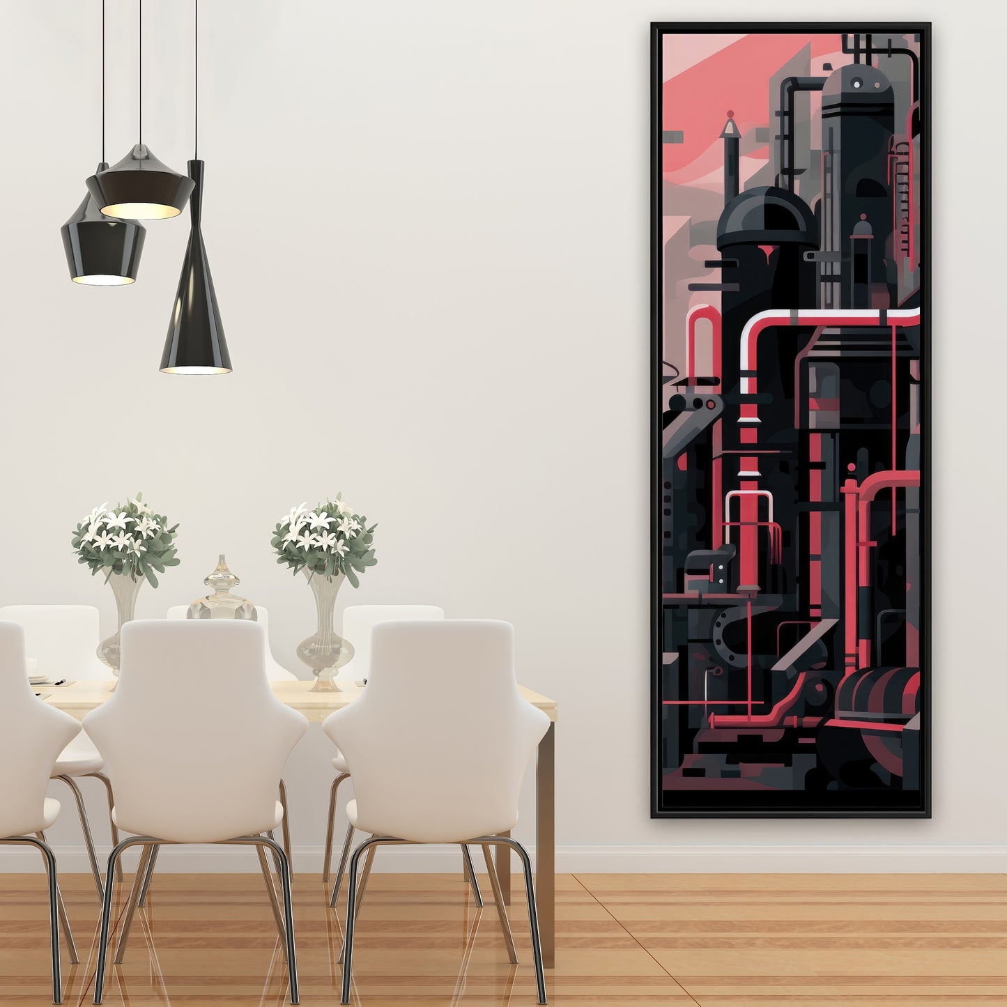 Industrial empire - 36"x36" Framed canvas
