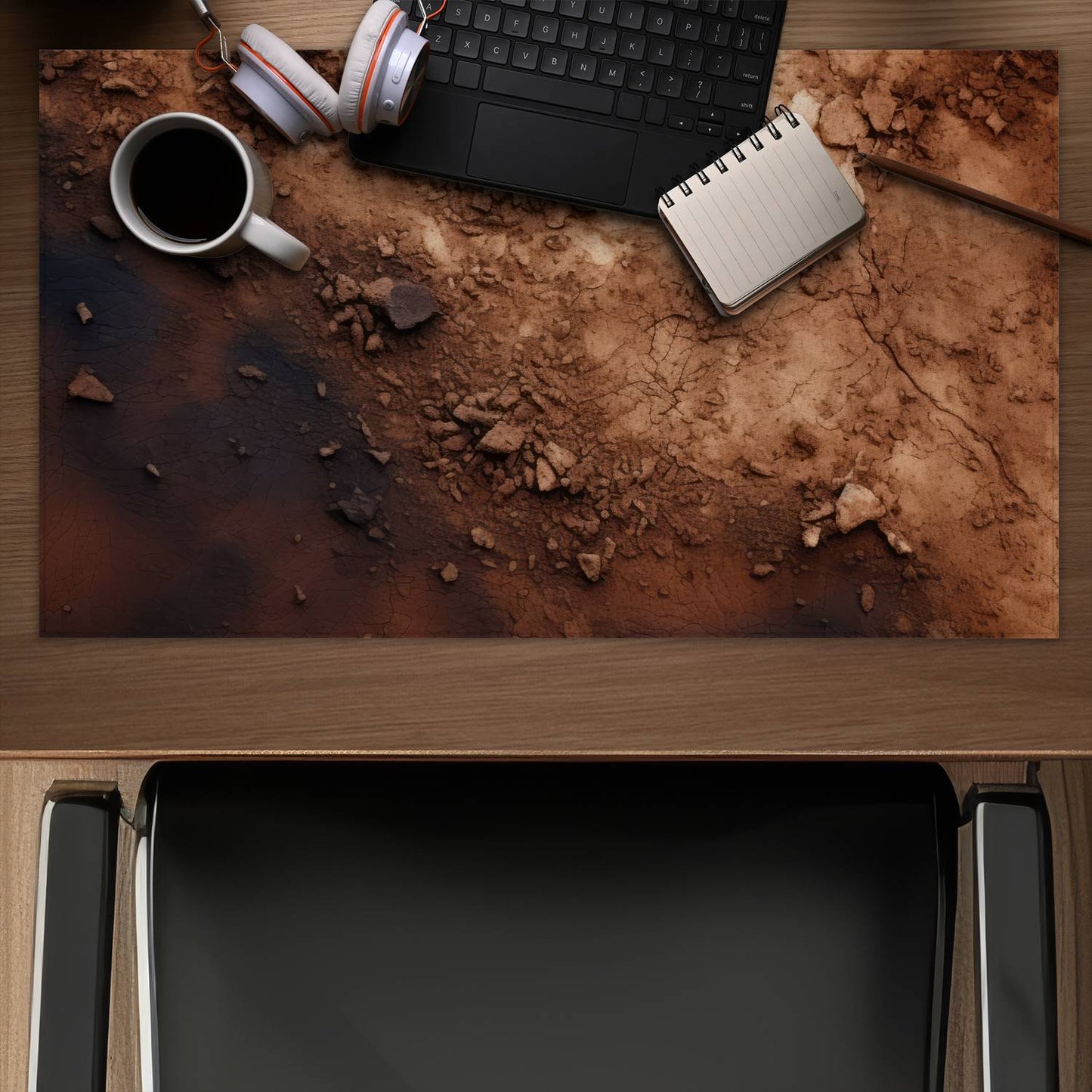 The dark patch - Desk Mat