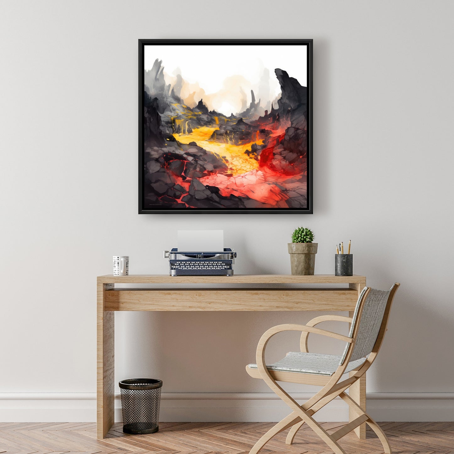 Hot and flowing - 36"x36" Framed canvas