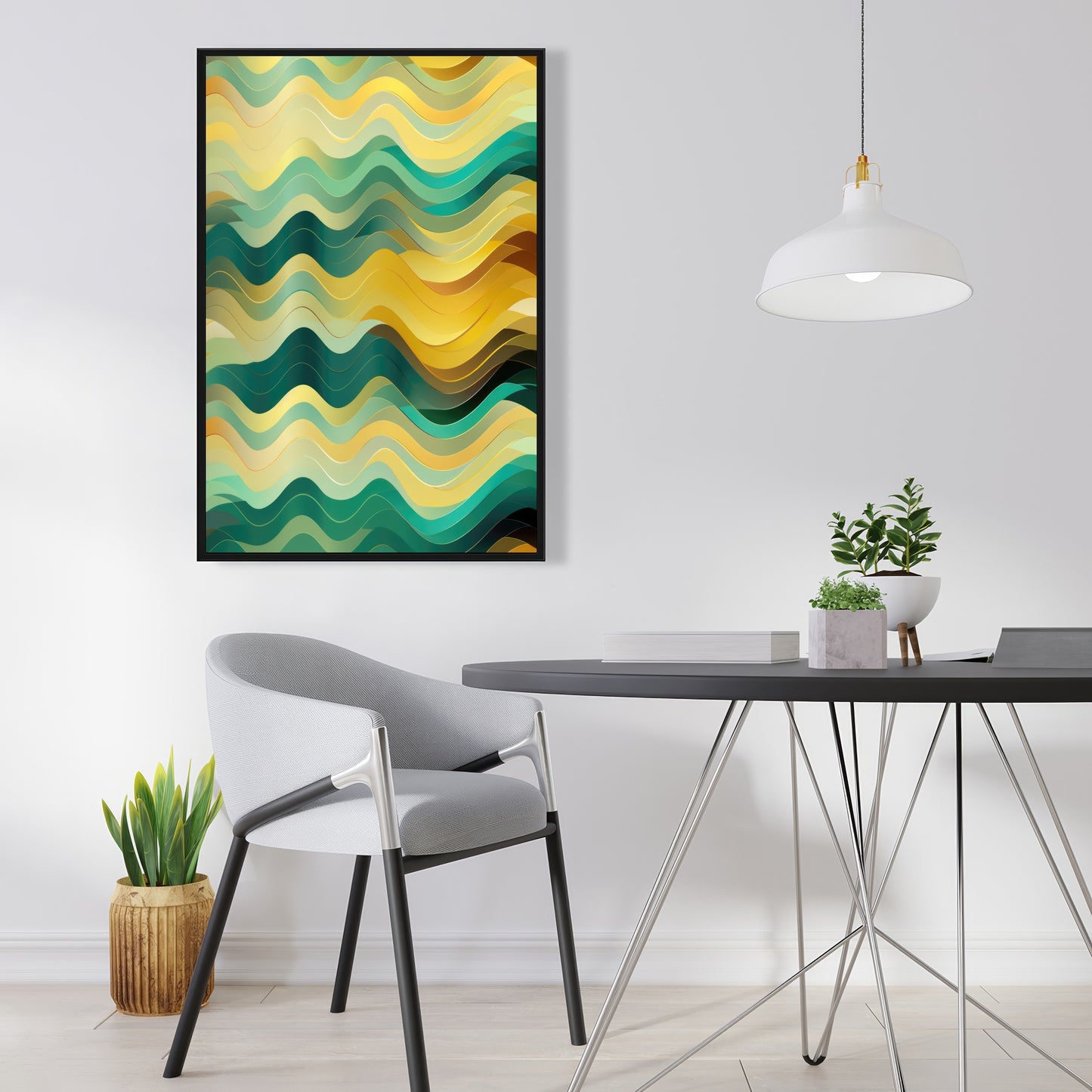 Rich by design - Orange Framed Canvas for Home Decor