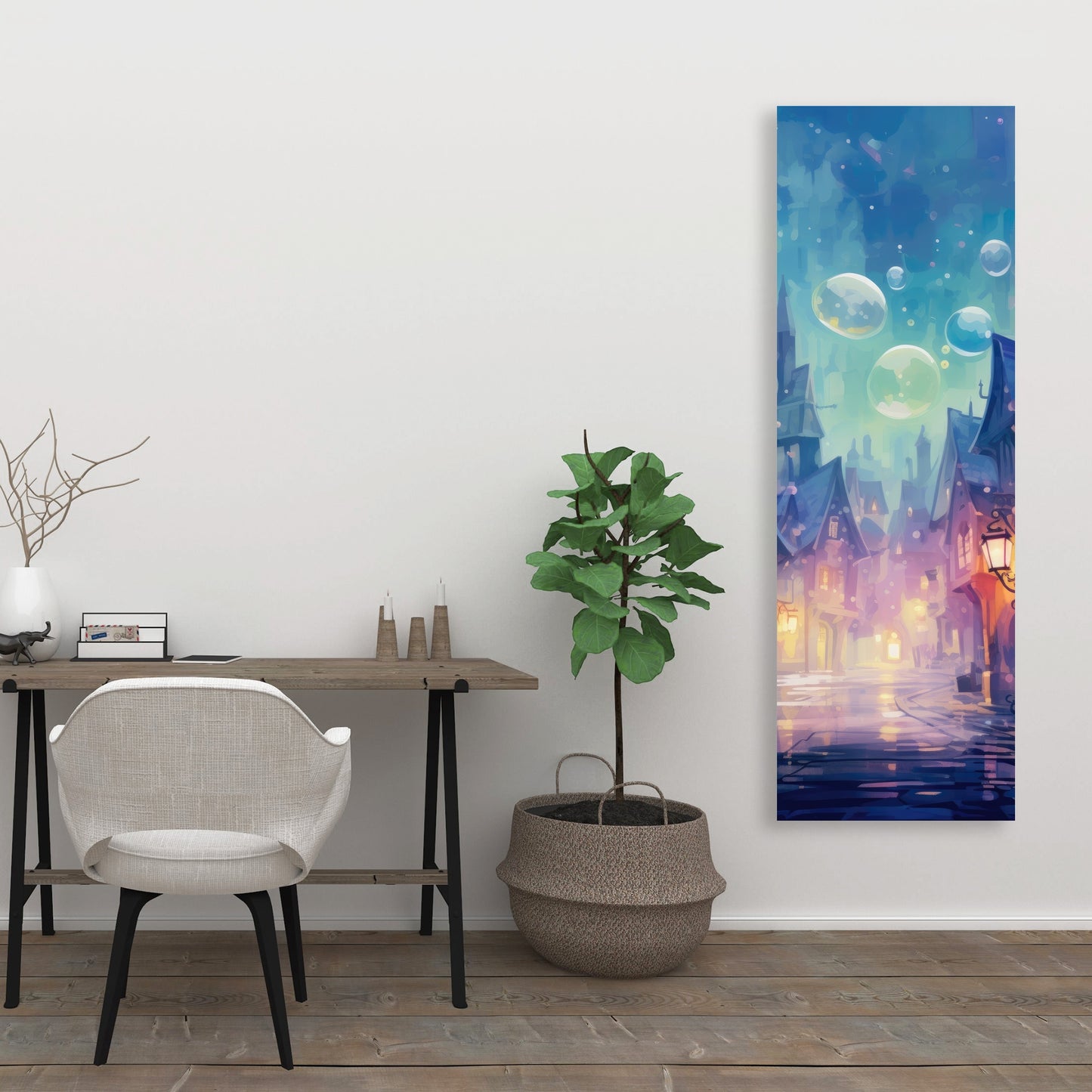 Bubble ville - 32"x32" Canvas
