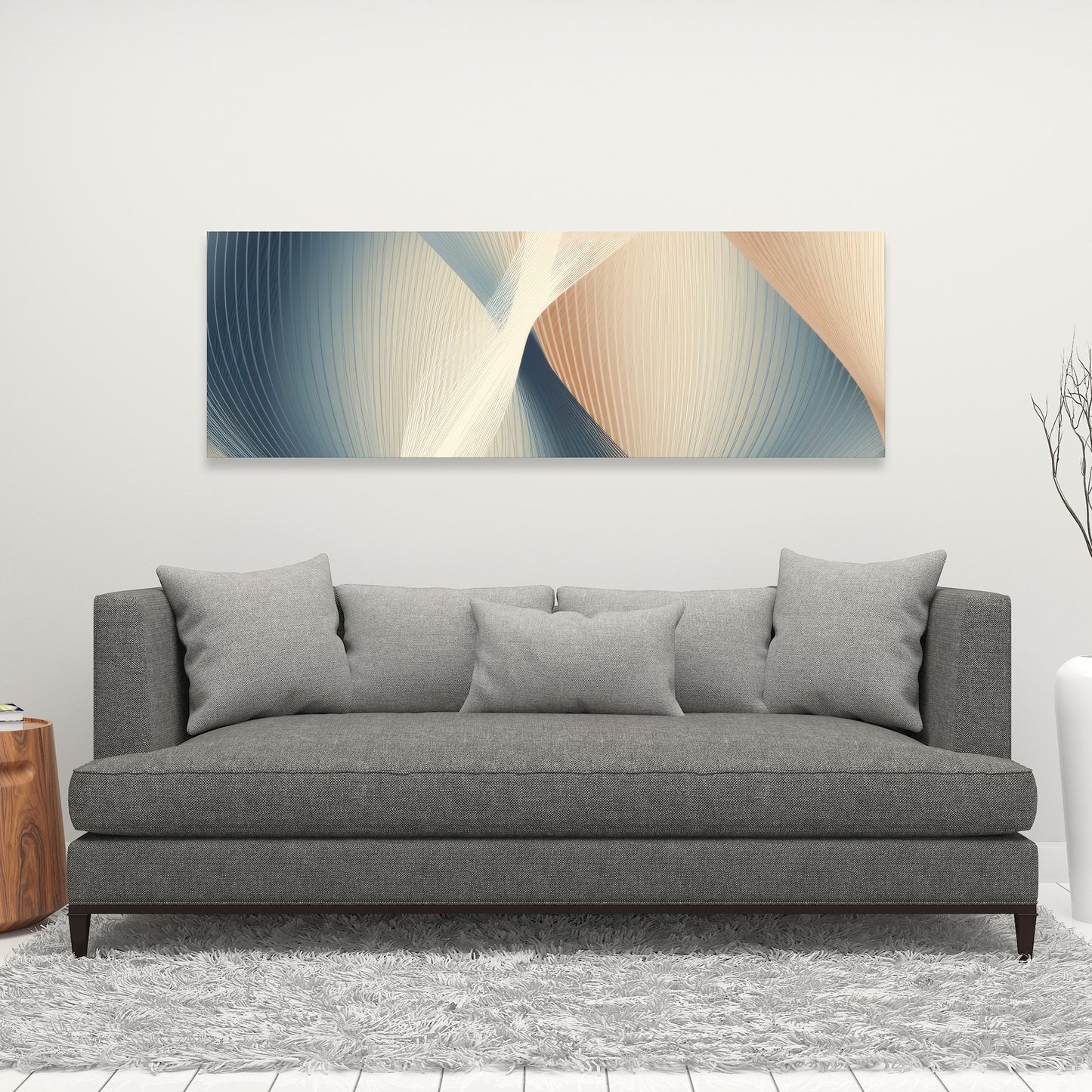 Heavenly threads - White Canvas for Elegant Home Decor