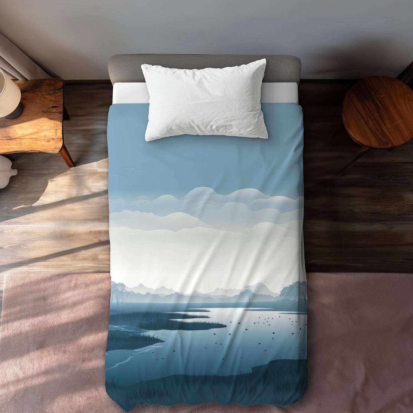 Minimalist Swamp White Duvet Cover | Home Decor Essentials