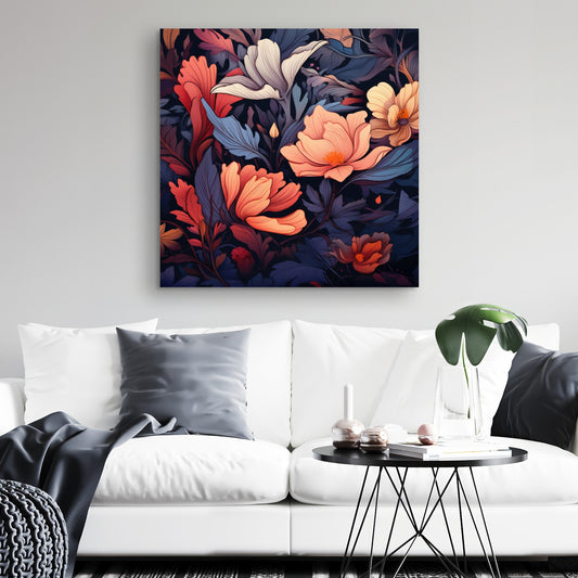 Blooming Uninterrupted - Gray Canvas for Home Decor