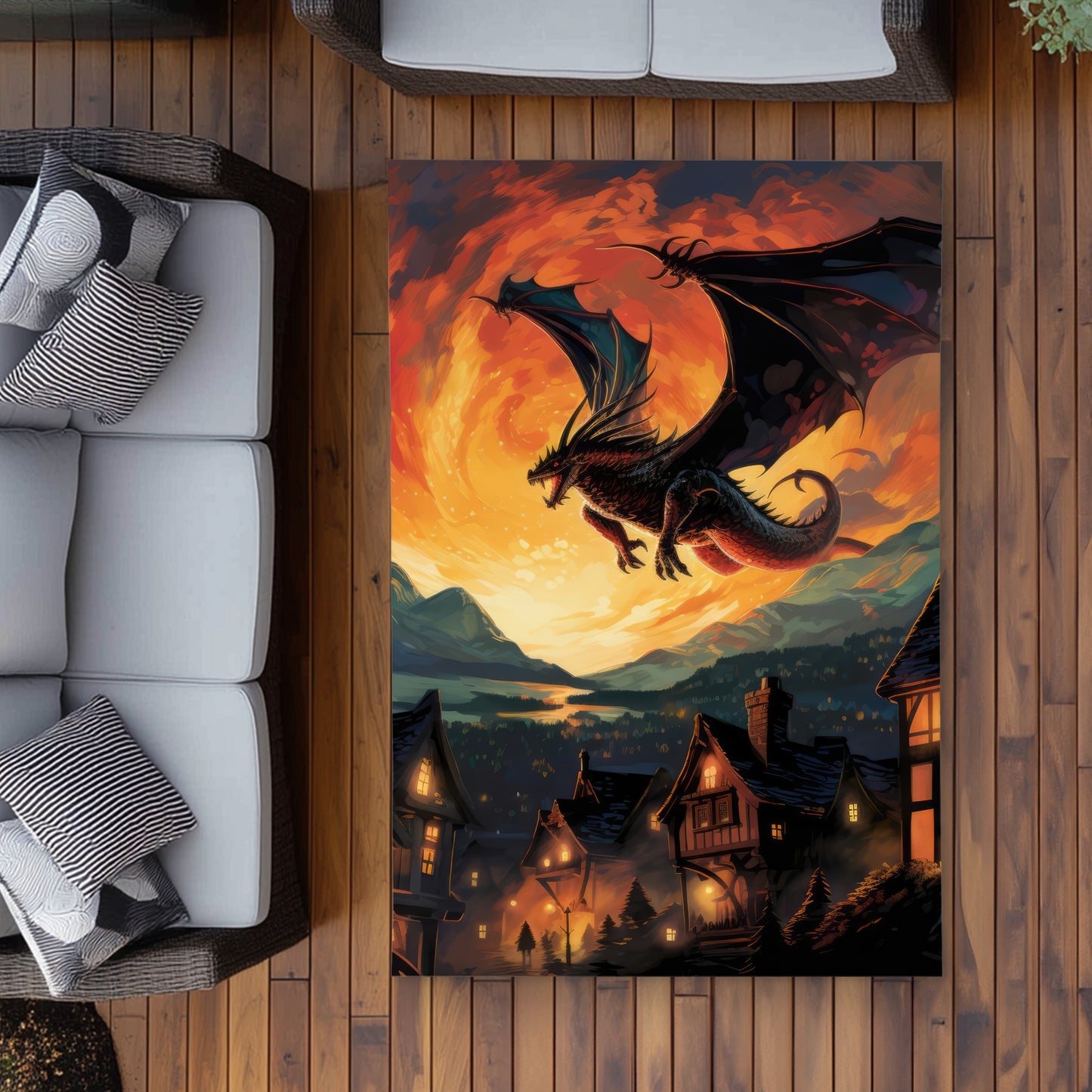Hope for Mercy - Black Outdoor Area Rug for Home Decor