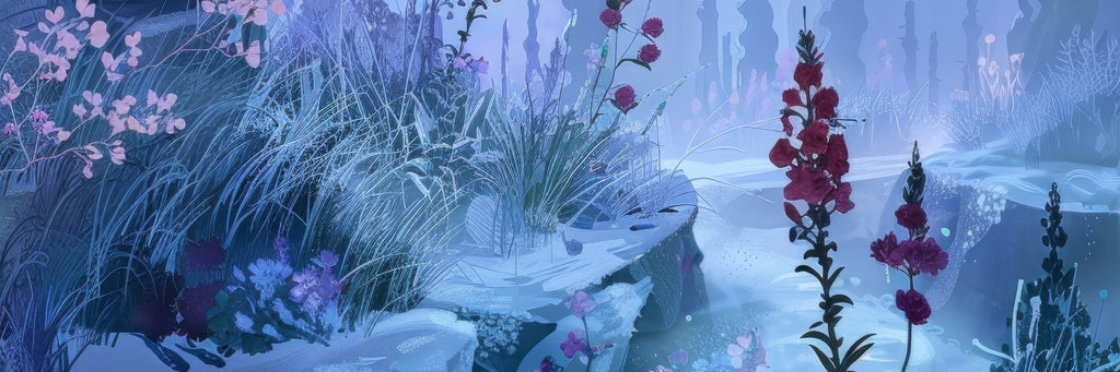 Valley of ice - Framed Canvas - Print on demand