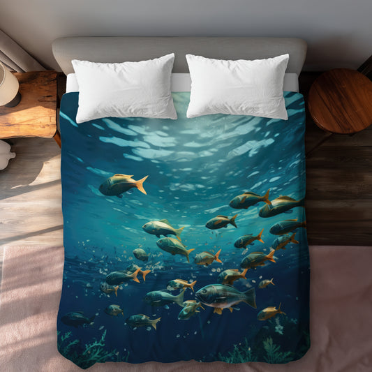 Shallow Swim Blue Duvet Cover | Stylish Home Decor Essentials