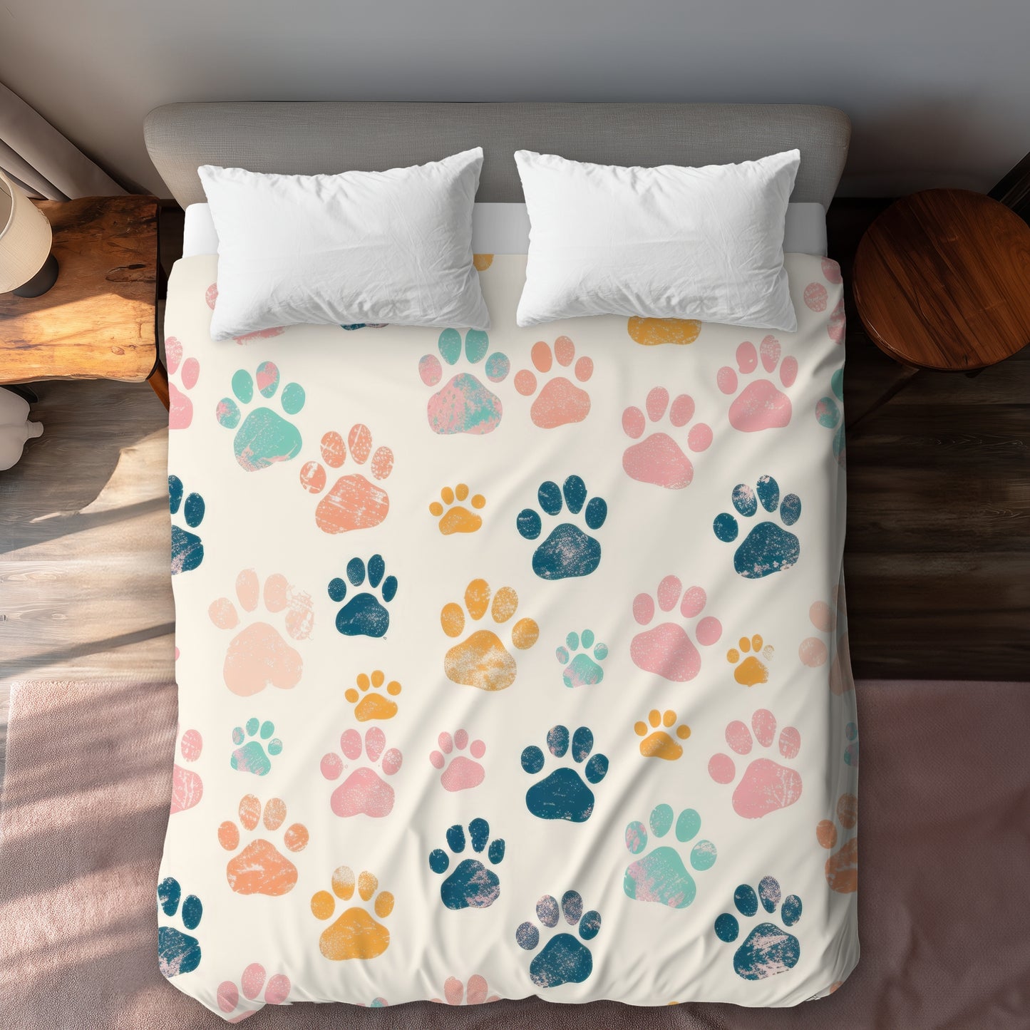 Cute paws - 88"x88" Duvet Cover