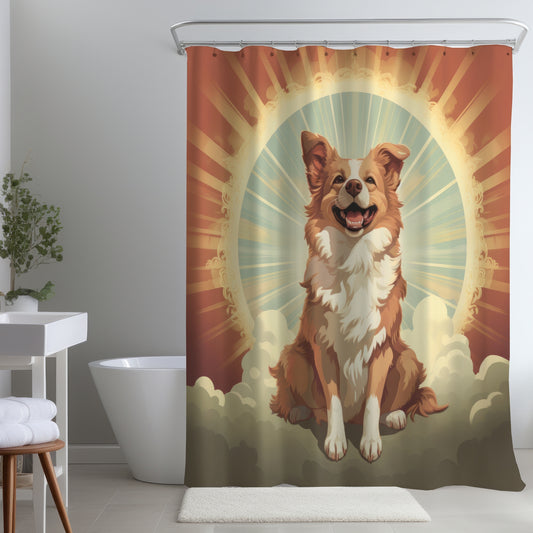 Pats and smiles Brown Shower Curtain - Stylish Home Decor