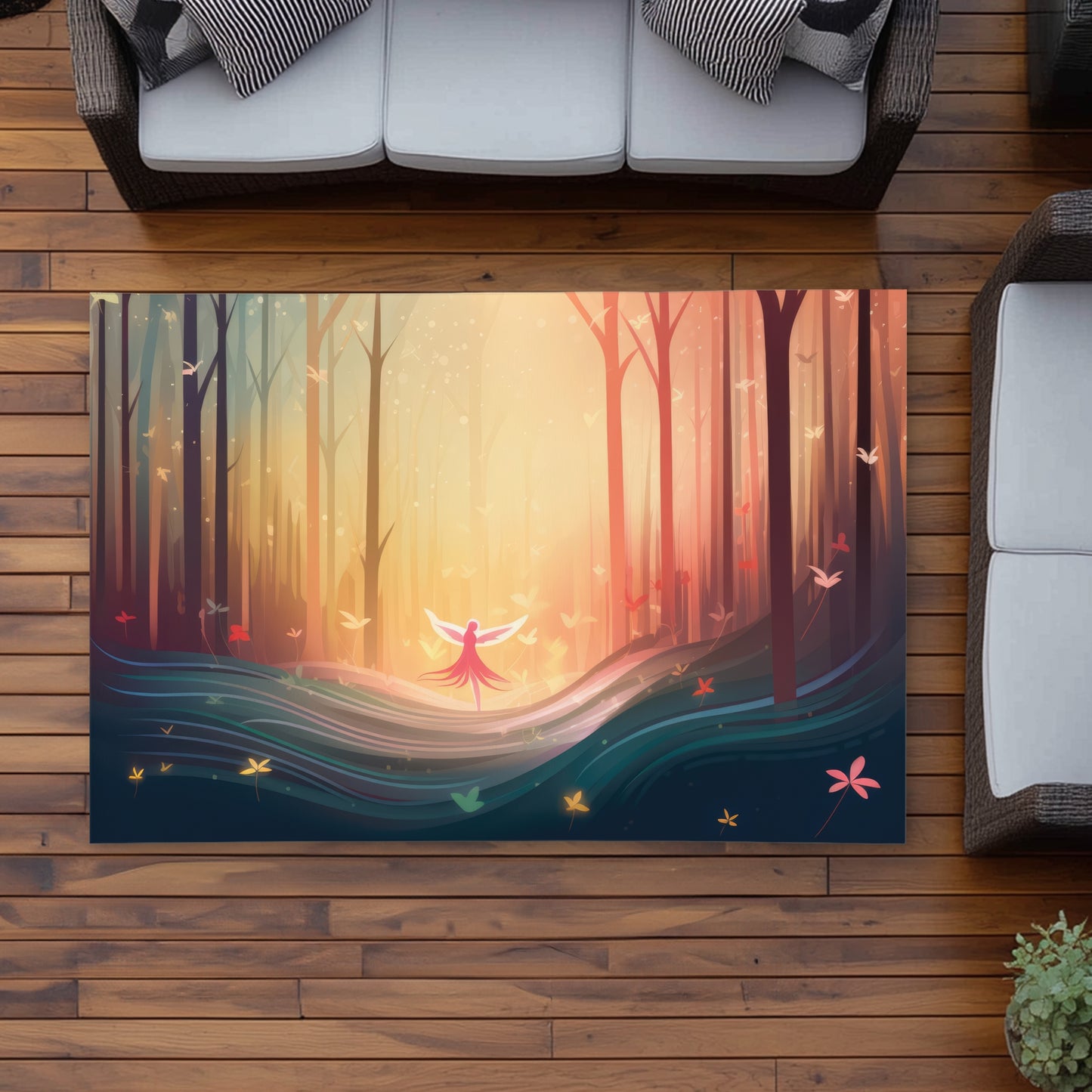 Enchanted Coral Outdoor Area Rug | Stylish Home Decor