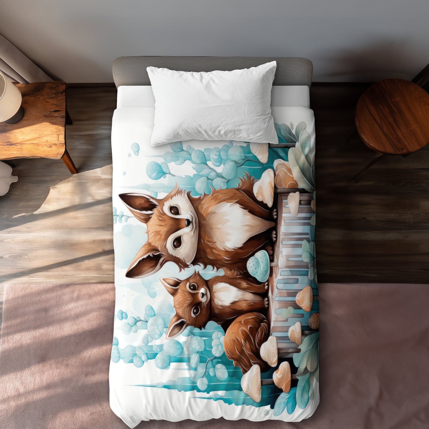 Two pals - 88"x88" Duvet Cover