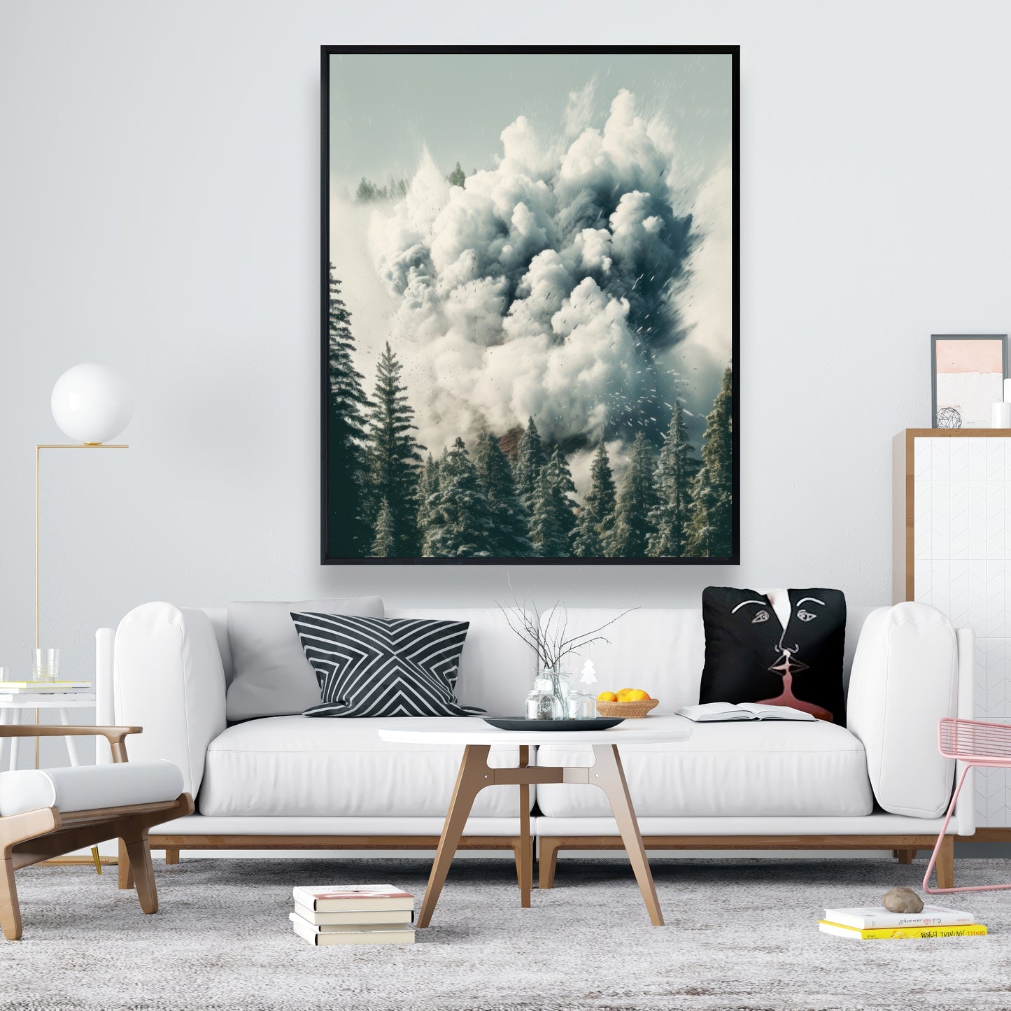 Unwanted catastrophe - Framed Canvas - Print on demand