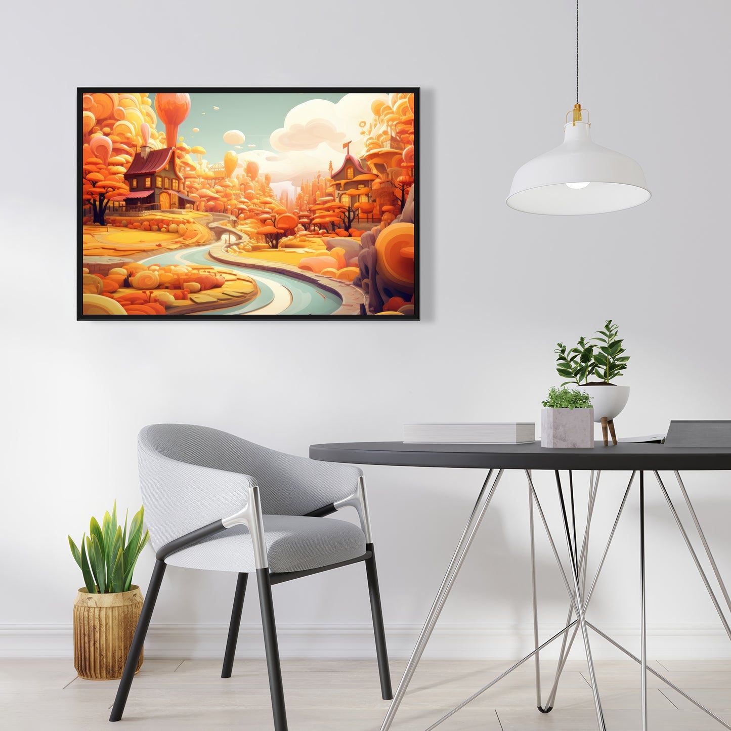 Honey land - 36"x36" Framed canvas