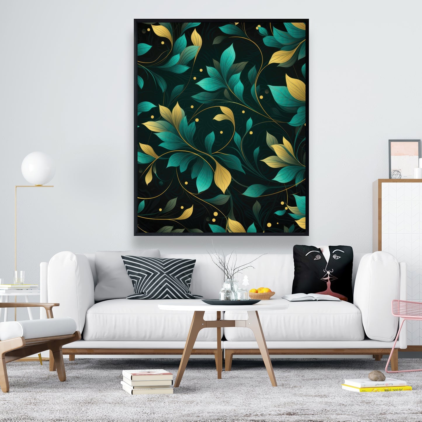 Twirling twigs - Framed Canvas - Print on demand