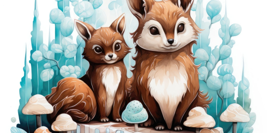 Two pals - Framed Canvas - Print on demand