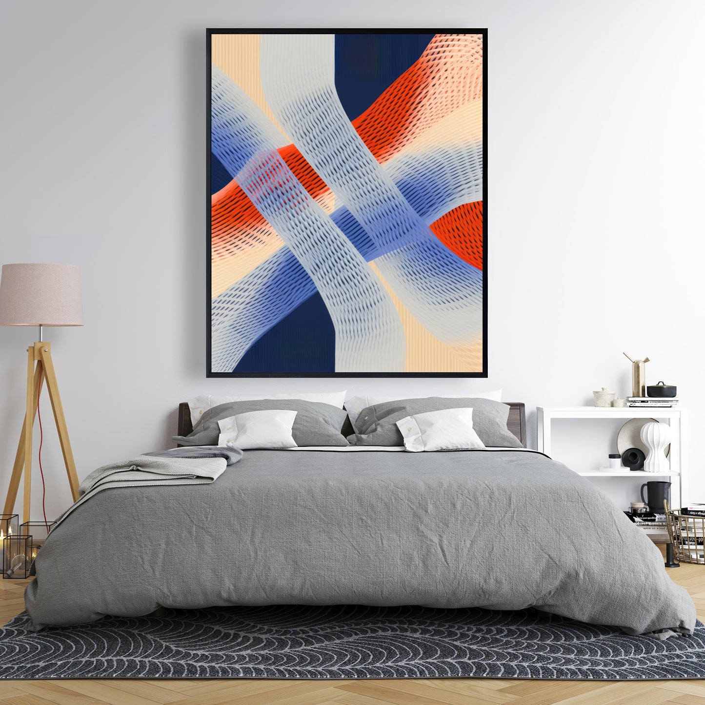 Abstract threading - Framed Canvas - Print on demand