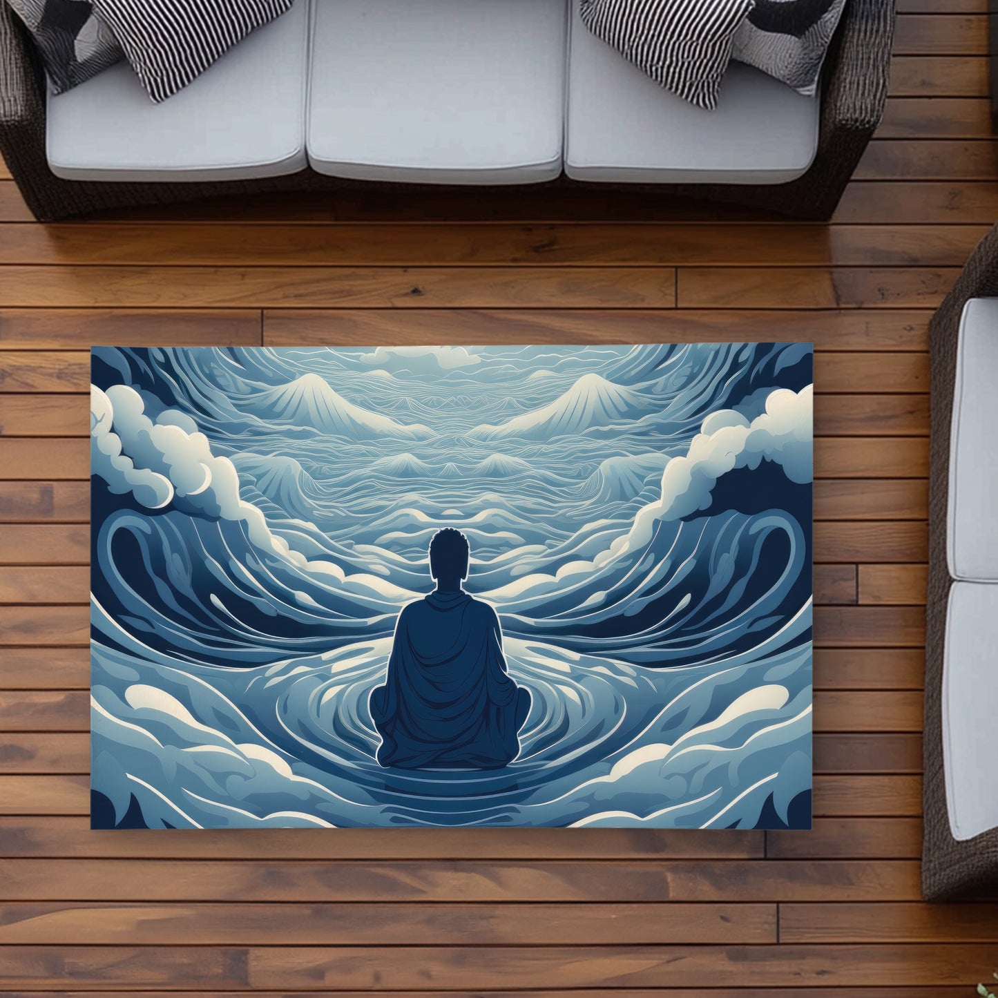 Infinite wisdom Gray Outdoor Area Rug | Home Decor Essential