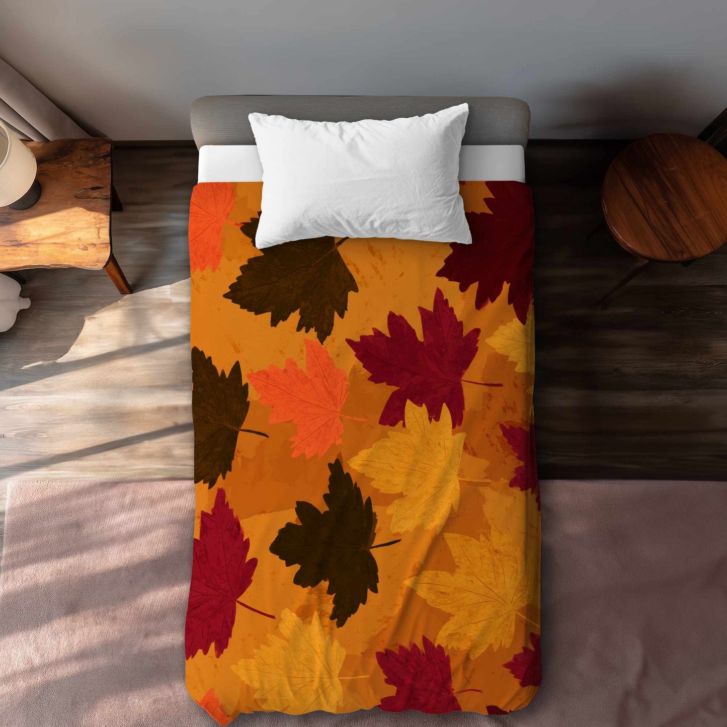 Housse de couette Feuilles d'automne | Linge de lit confortable